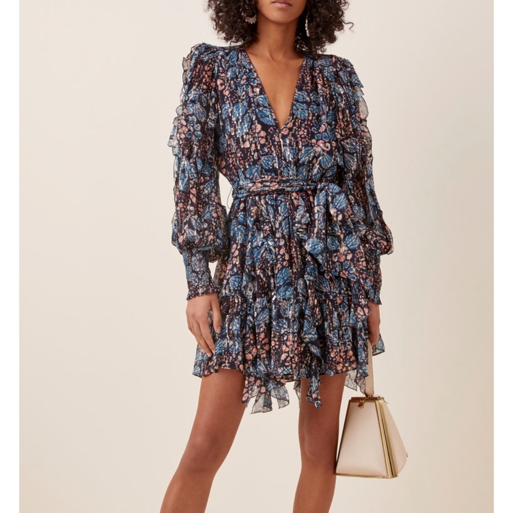 Ulla Johnson Floral Ruffle Mini Dress